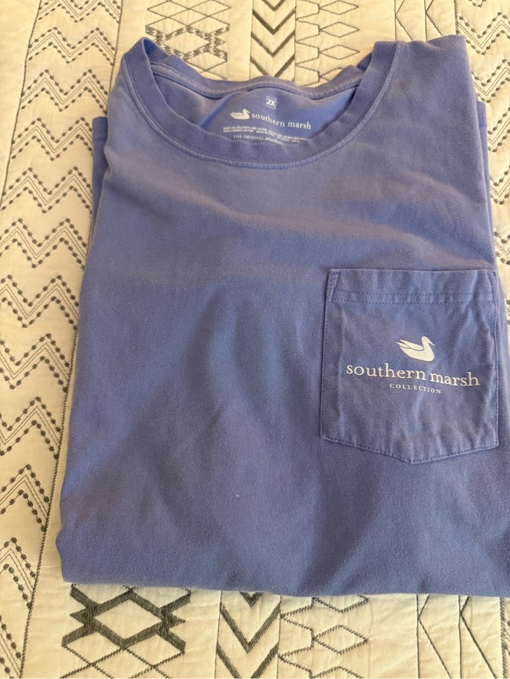 Southern Marsh Blue Short Sleeve Pocket Tee